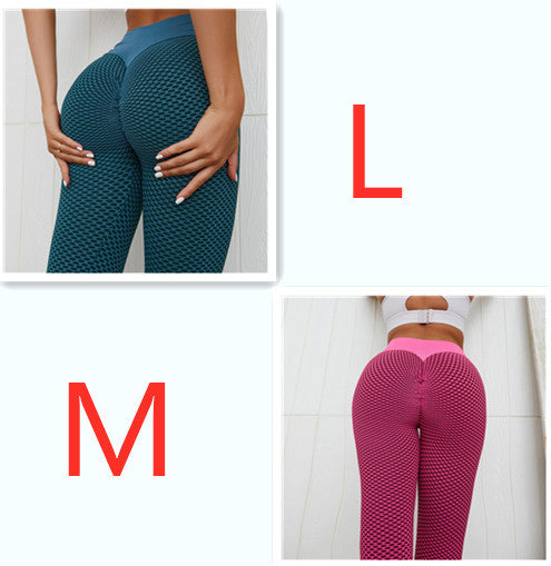 Plaid Seamless High-Waisted Yoga Pants – Breathable & Stylish!