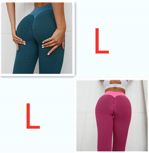 Plaid Seamless High-Waisted Yoga Pants – Breathable & Stylish!