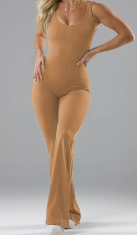 Slim Fit Hip Raise Jumpsuit - Sexy Backless Yoga and Exercise Wear