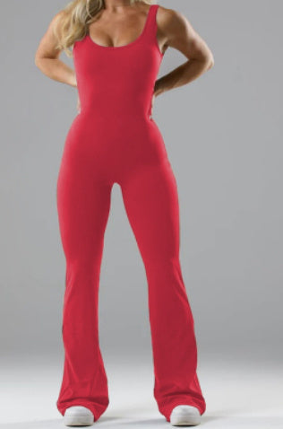 Slim Fit Hip Raise Jumpsuit - Sexy Backless Yoga and Exercise Wear